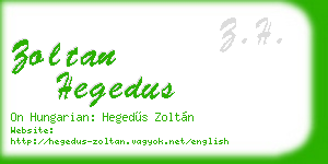 zoltan hegedus business card